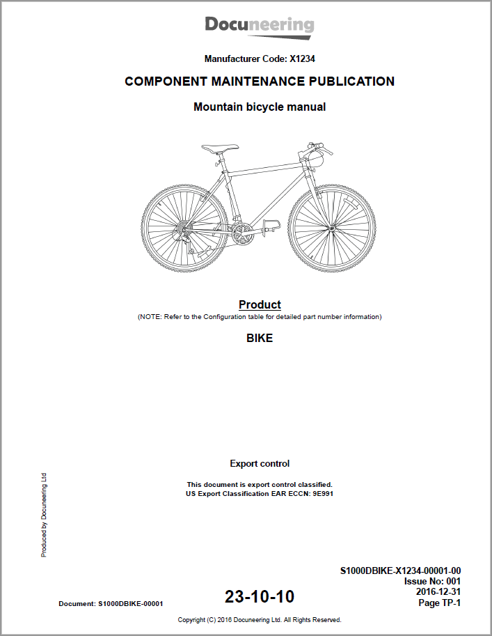 ATA Spec 1000BR - Component Maintenance Publication